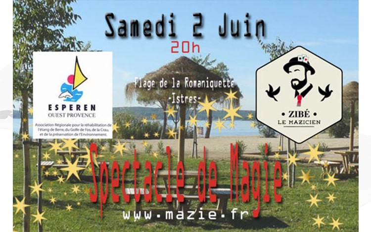 Spectacle pour l'association Esperen , plage Romantiquette, Istres