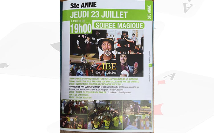 Soirée magie Ste Anne d'évenos